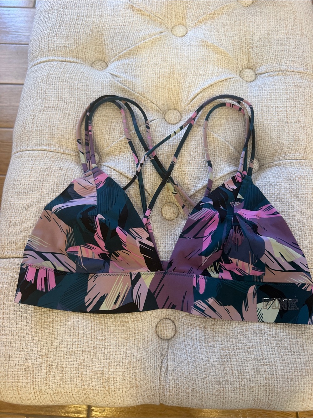 PINK Victoria's Secret Hawaiian Bralette in Pink, Purple & Navy No Tags